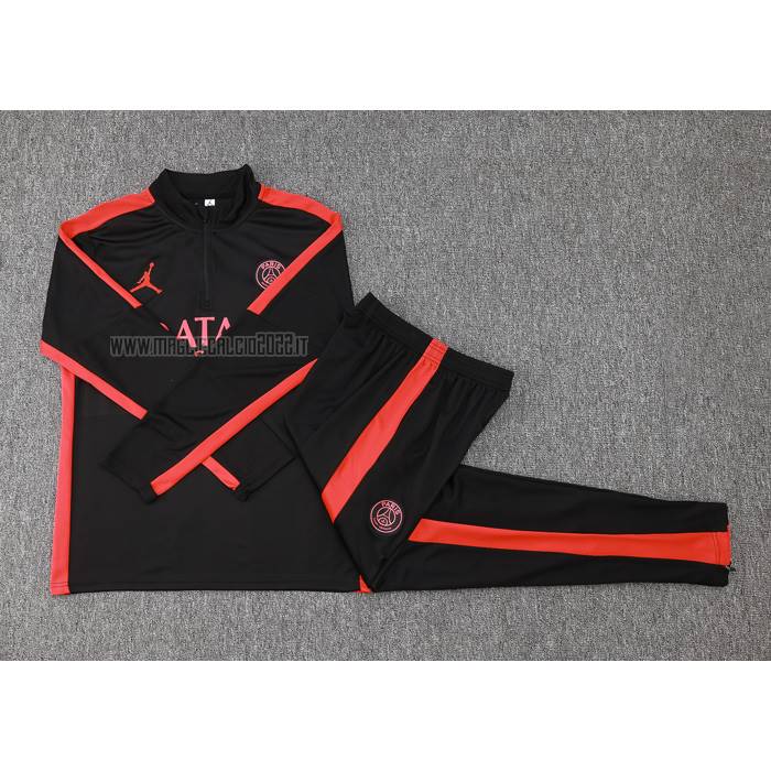 Tuta da Track de Felpa del Paris Saint-Germain Jordan 2023-2024 Nero